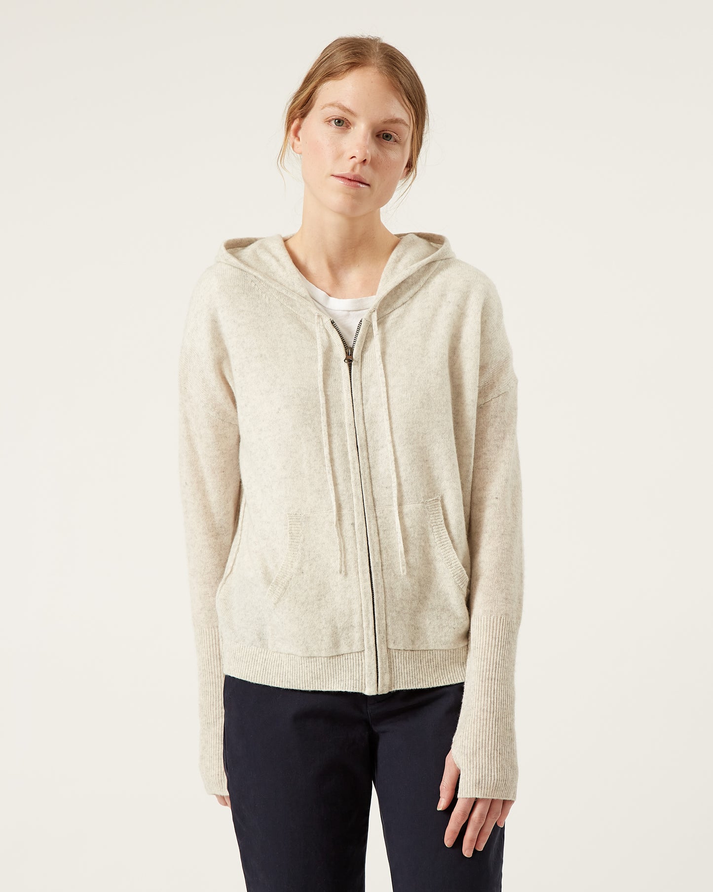 LINA wool and cashmere hoodie