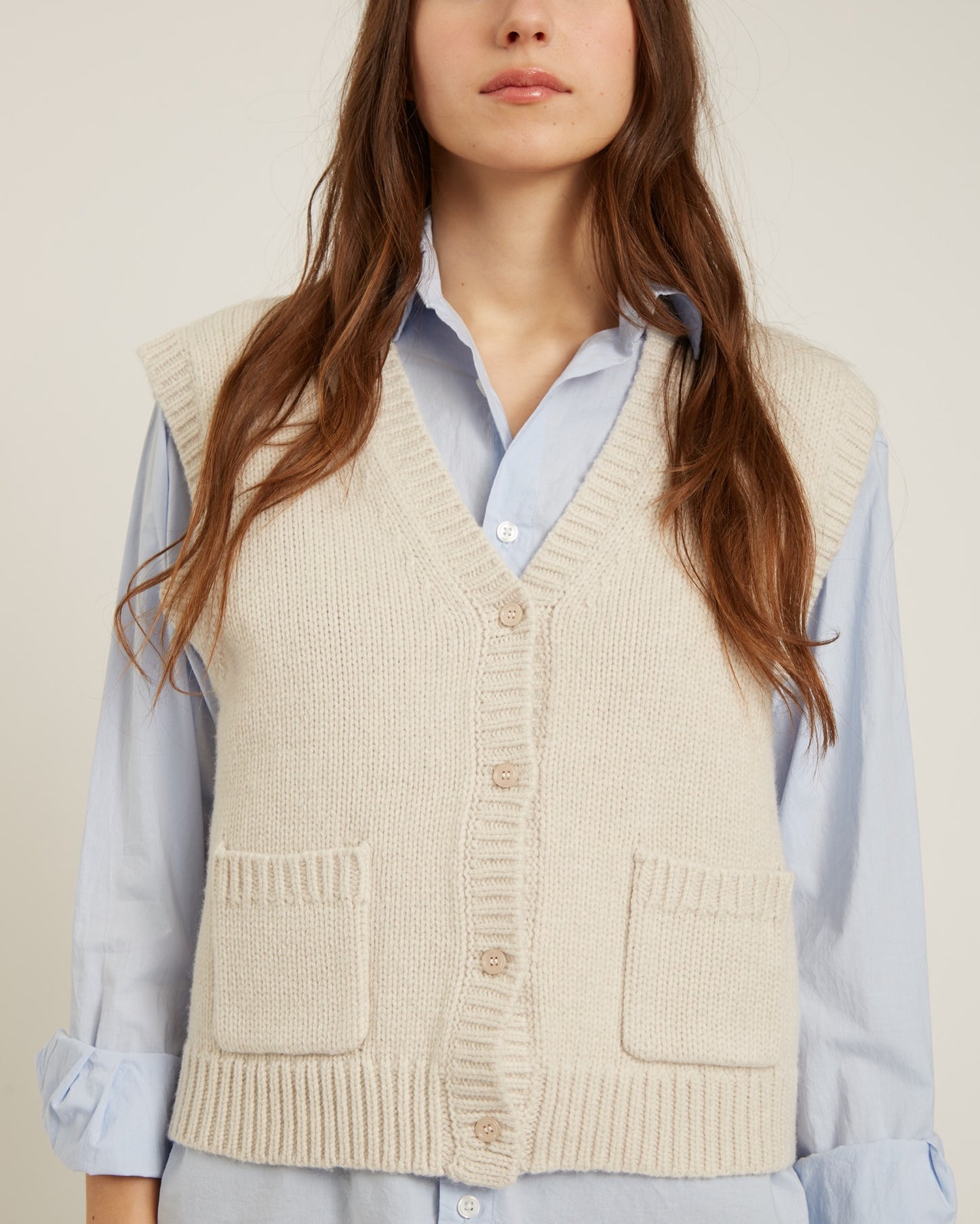 cardigan sans manches en laine MURA