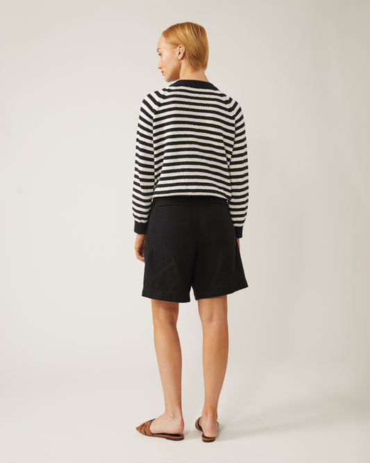 cardigan rayé en mélange de soie CHRISTINE