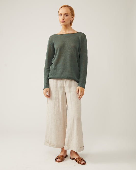 chandail en lin à col bateau BRONTE