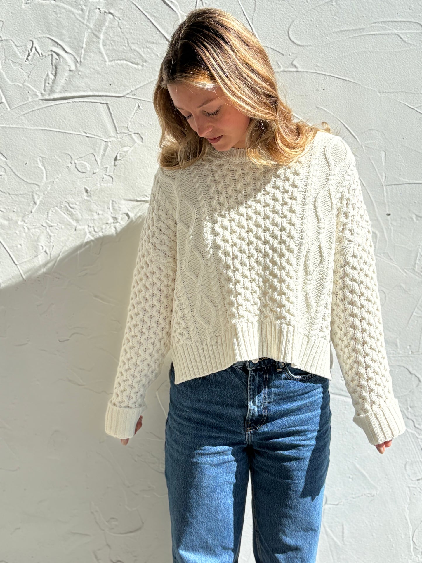 chandail torsadé en coton CLOVER