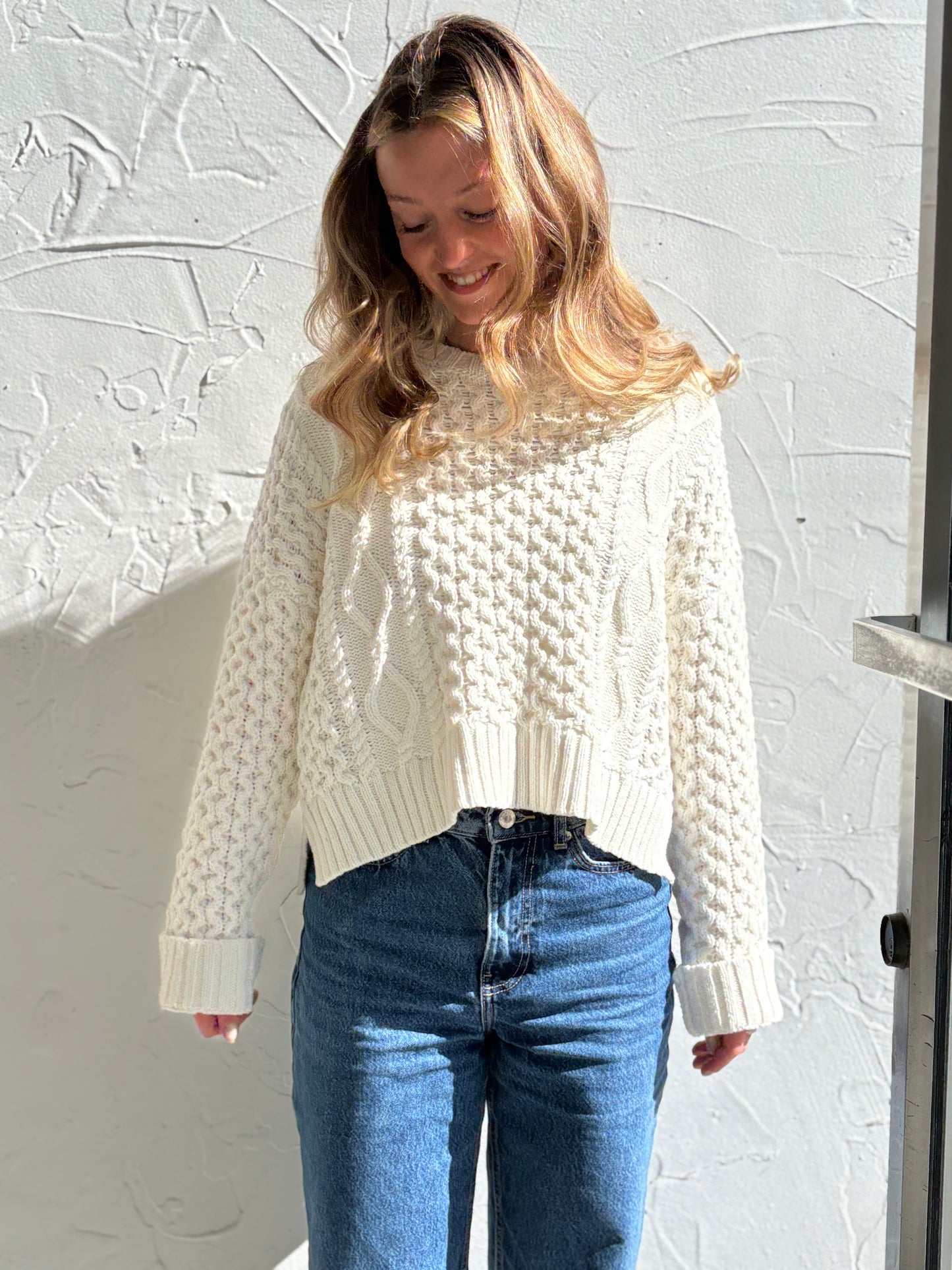 chandail torsadé en coton CLOVER