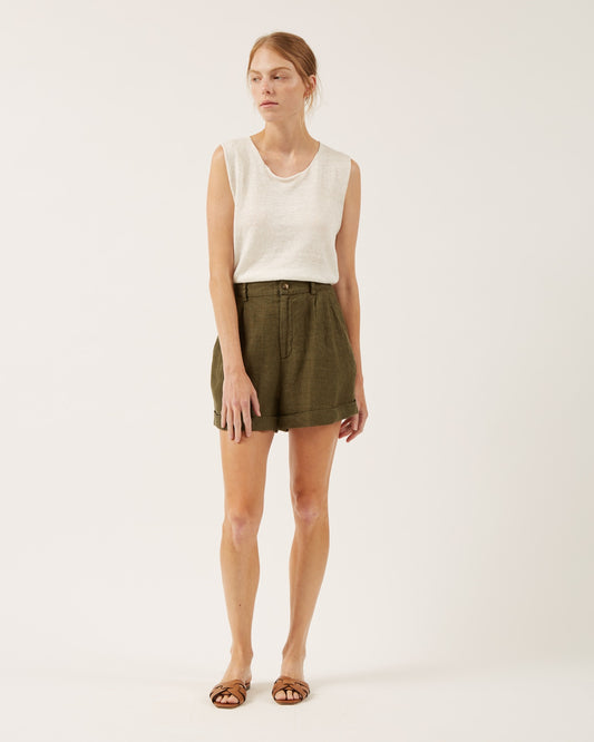 short JORDAN en chambray de lin