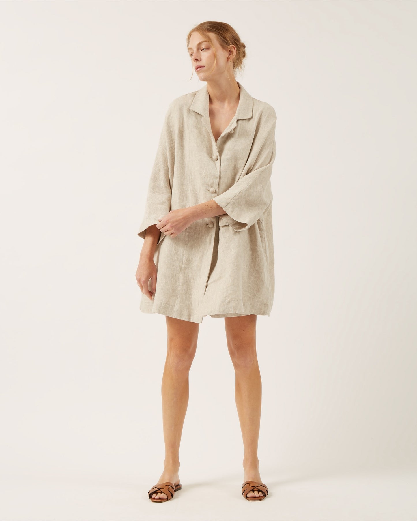 manteau en toile de lin LILIA