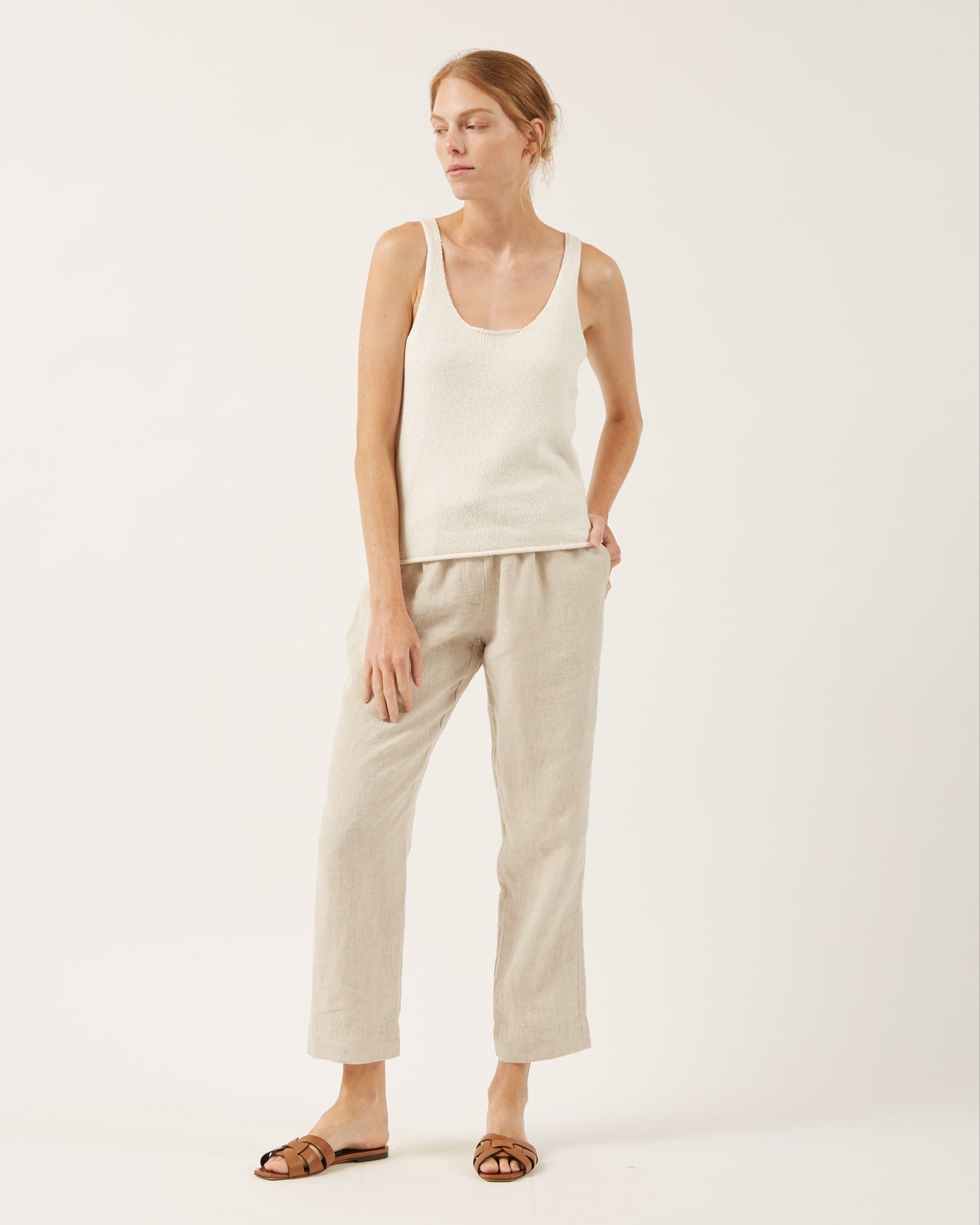 chandail sans manches en soie et coton SARAH