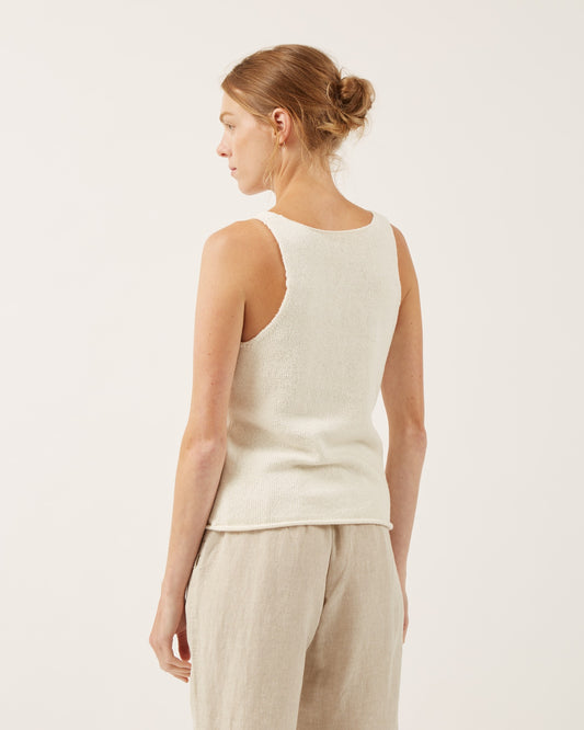 chandail sans manches en soie et coton SARAH
