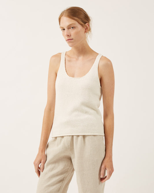 chandail sans manches en soie et coton SARAH