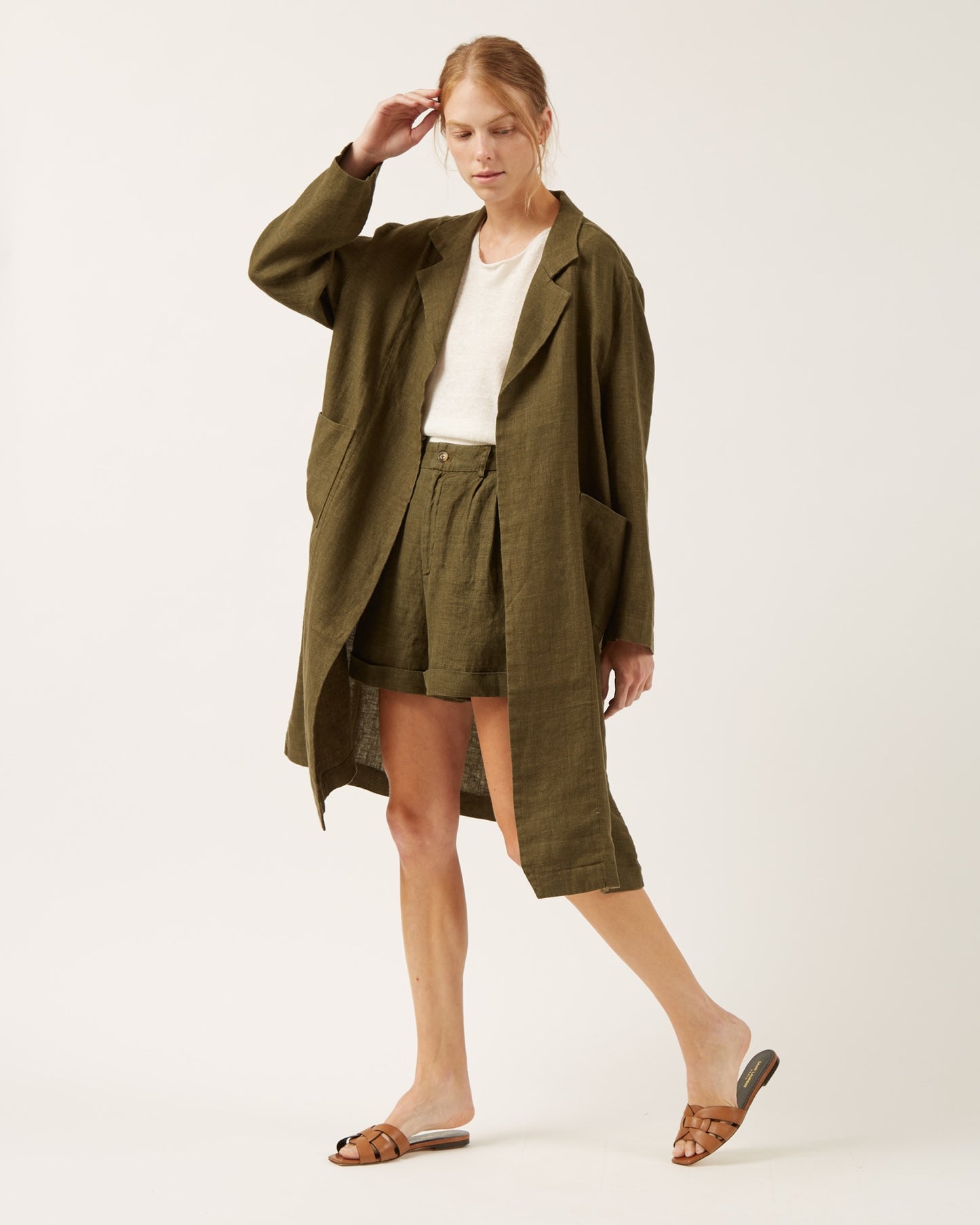 short JORDAN en chambray de lin