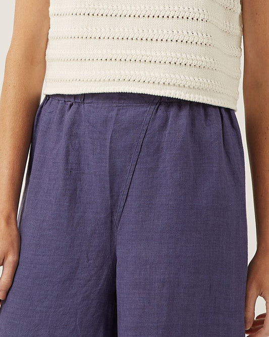 pantalon en chambray de lin LEA