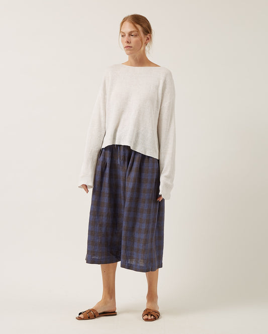 jupe en lin à carreaux LIA