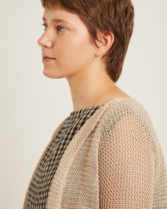 cardigan court en lin à poches plaquées ROSIE