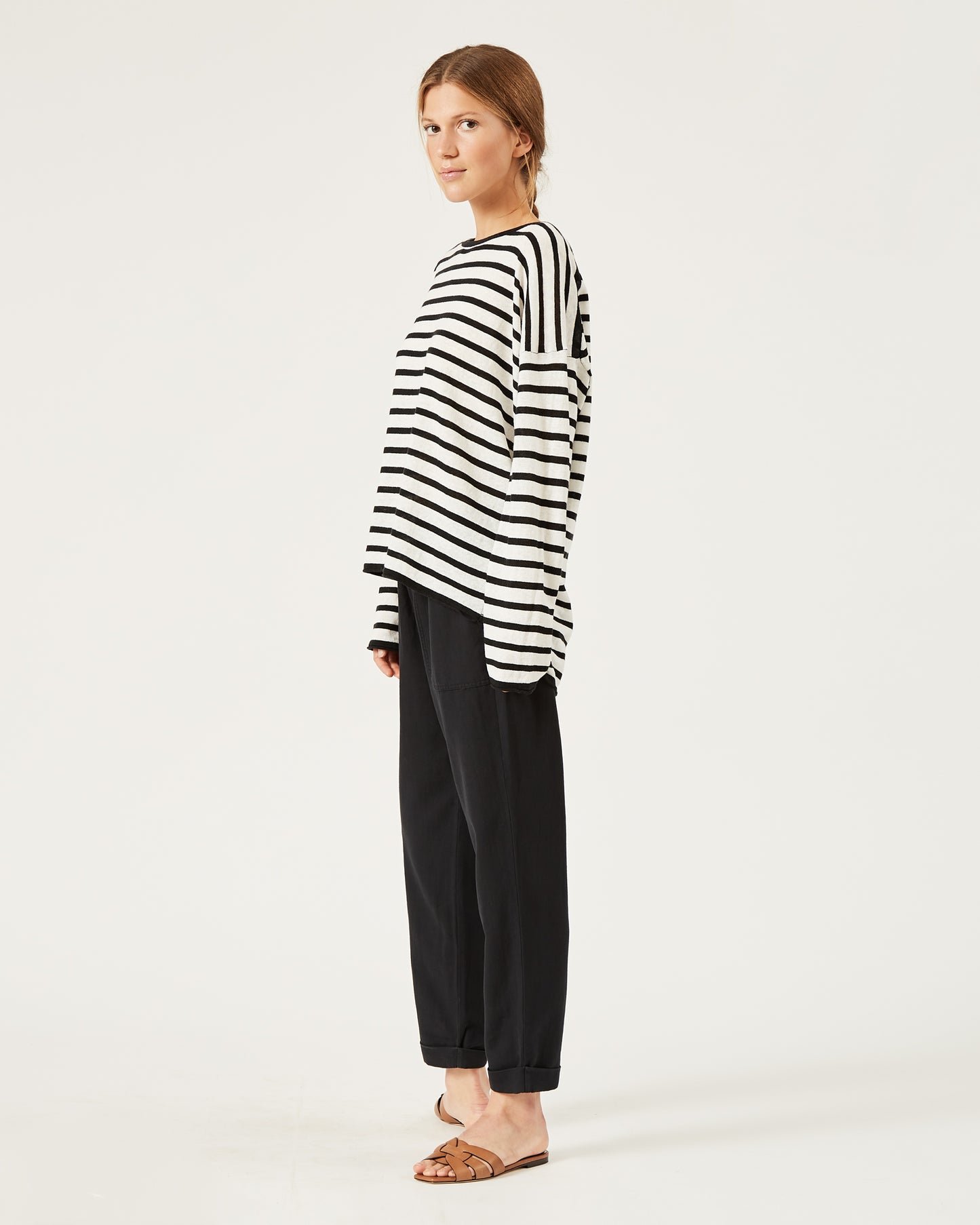 pantalon en coton lin et lyocell HAZEL