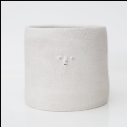 Ceramic pot with face - Rami Kim