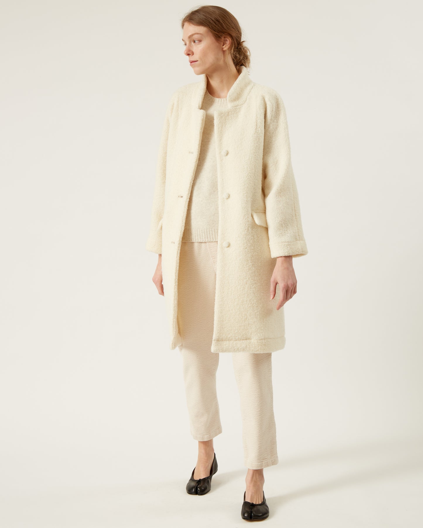 MAGGIE curly wool coat