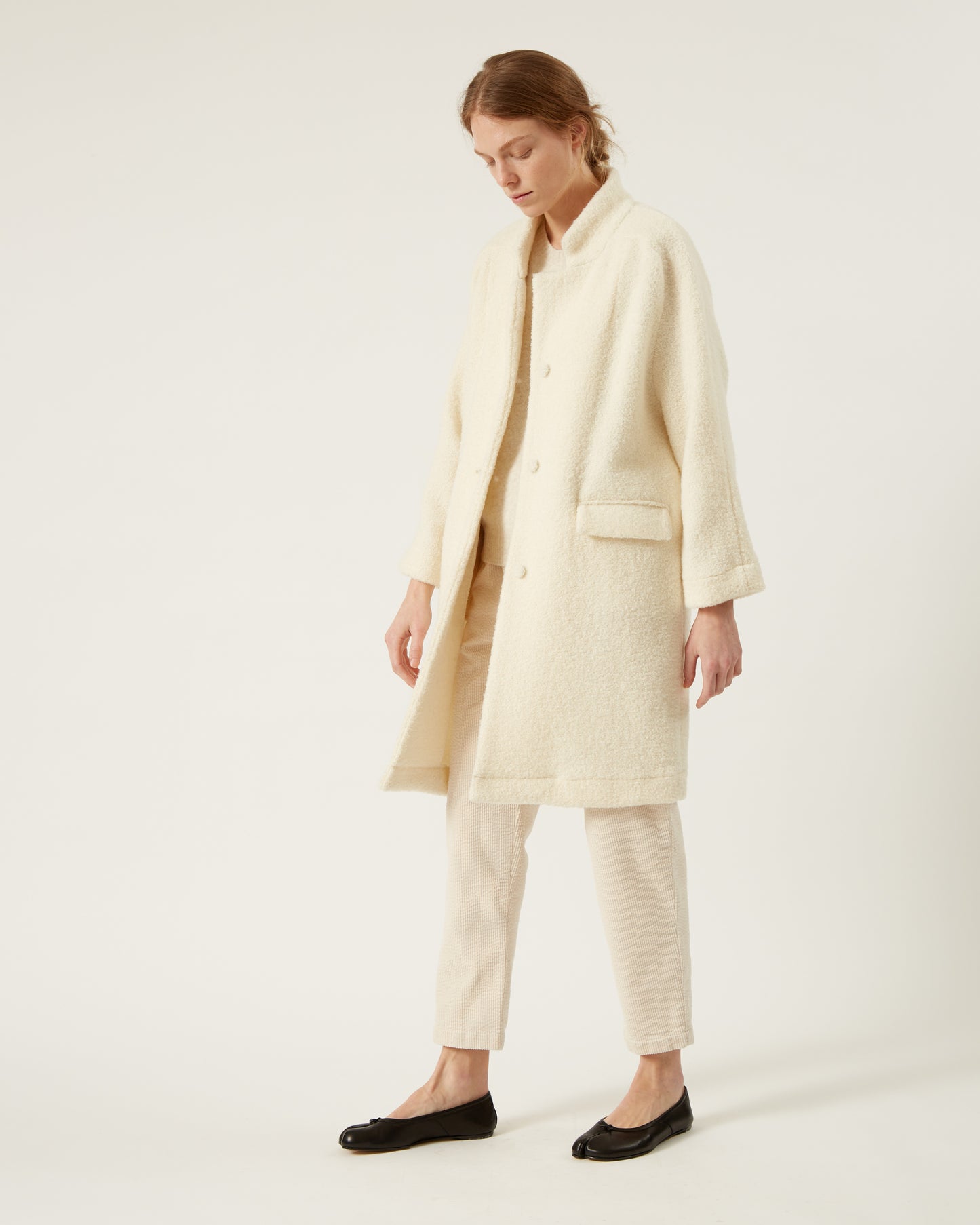 MAGGIE curly wool coat