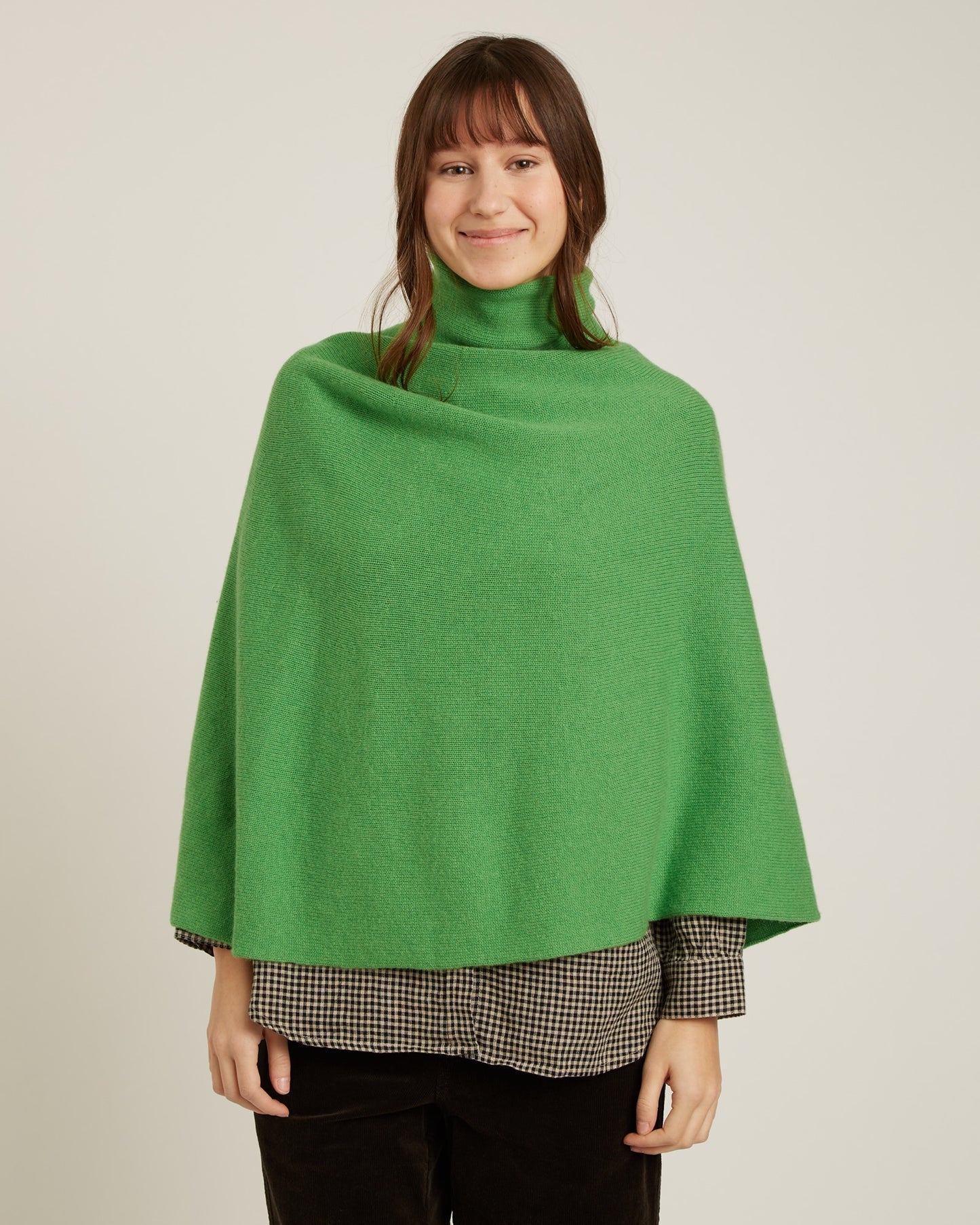CARLA wool and cashmere poncho