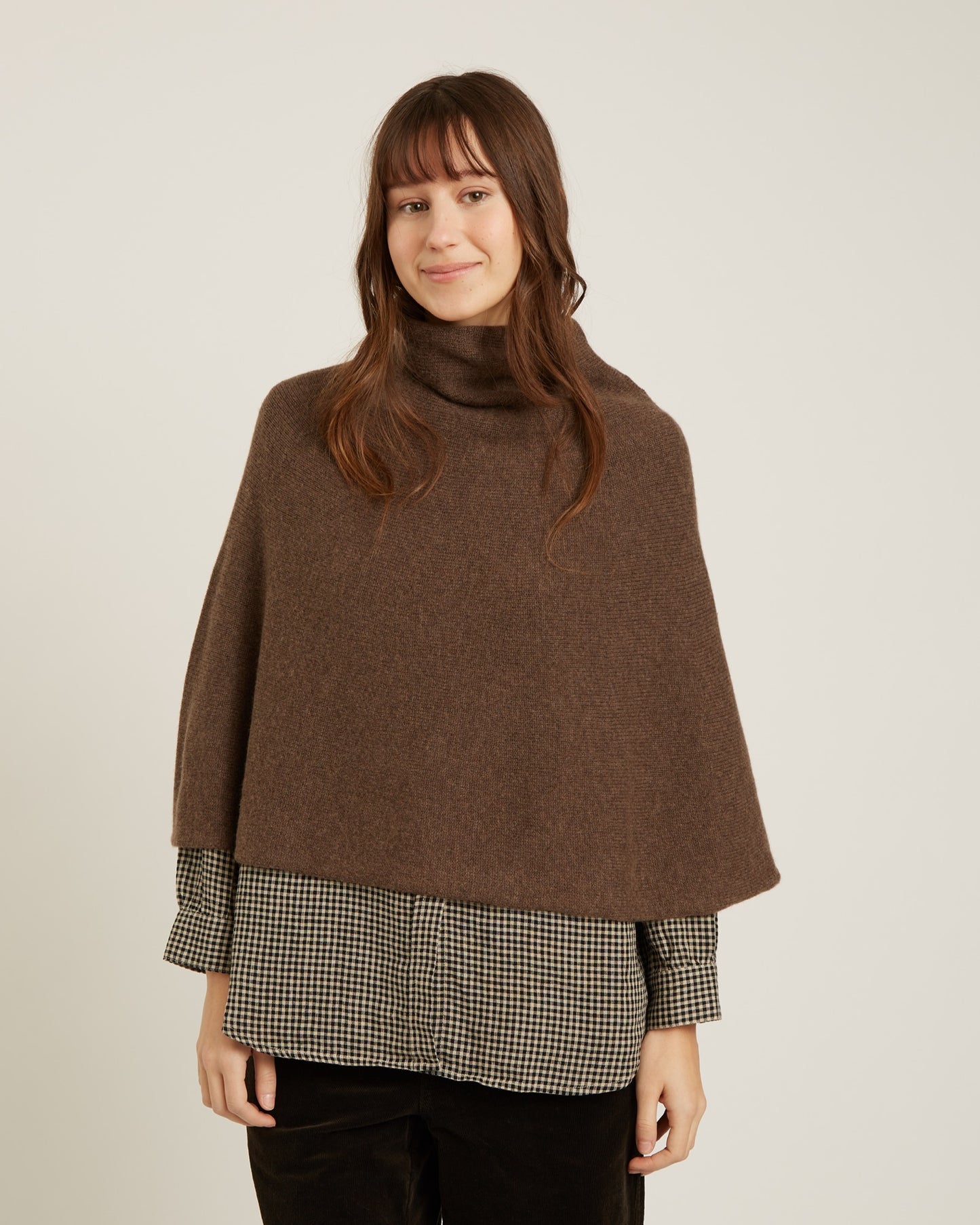 CARLA wool and cashmere poncho