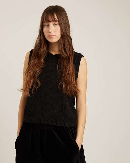 DEVON cotton and cashmere vest