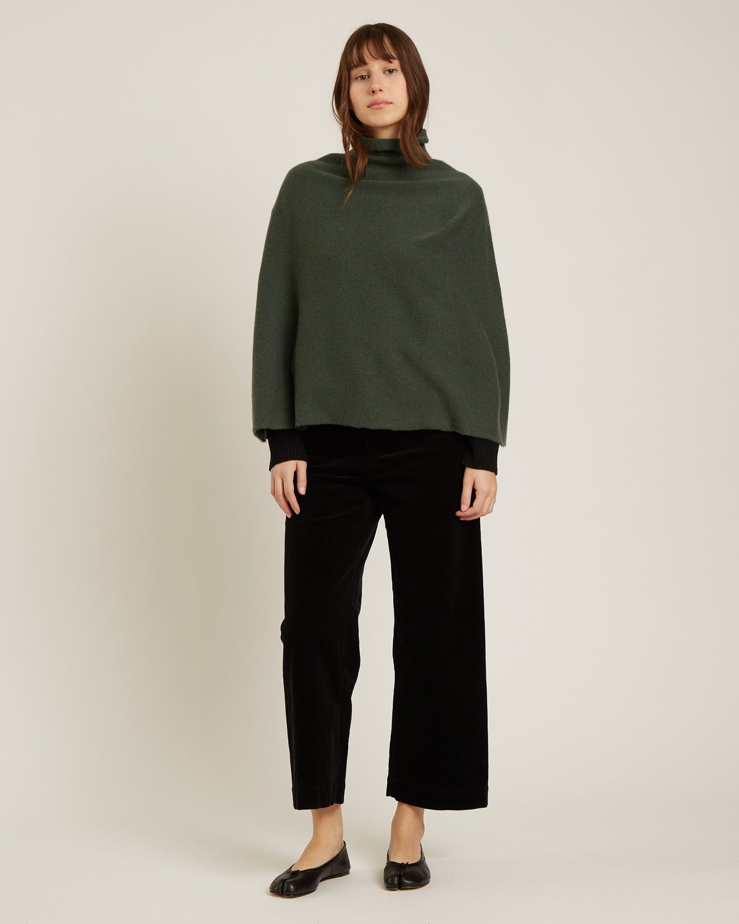 CARLA wool and cashmere poncho