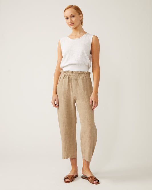 pantalon TERRA en crêpe de lin