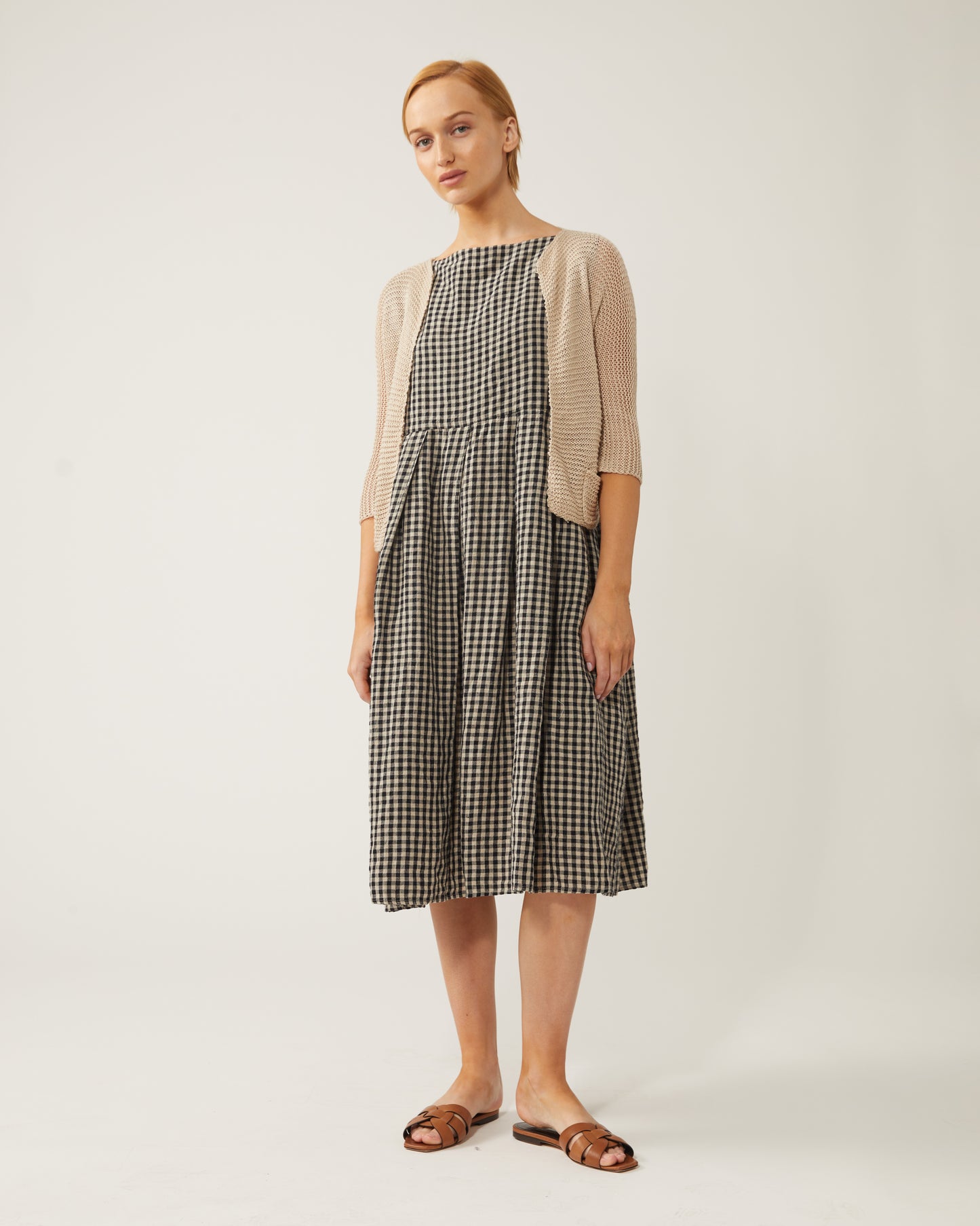 cardigan court en lin à poches plaquées ROSIE