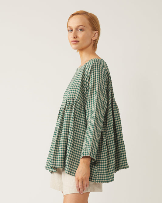 top en lin à petits carreaux vichy NEVAN