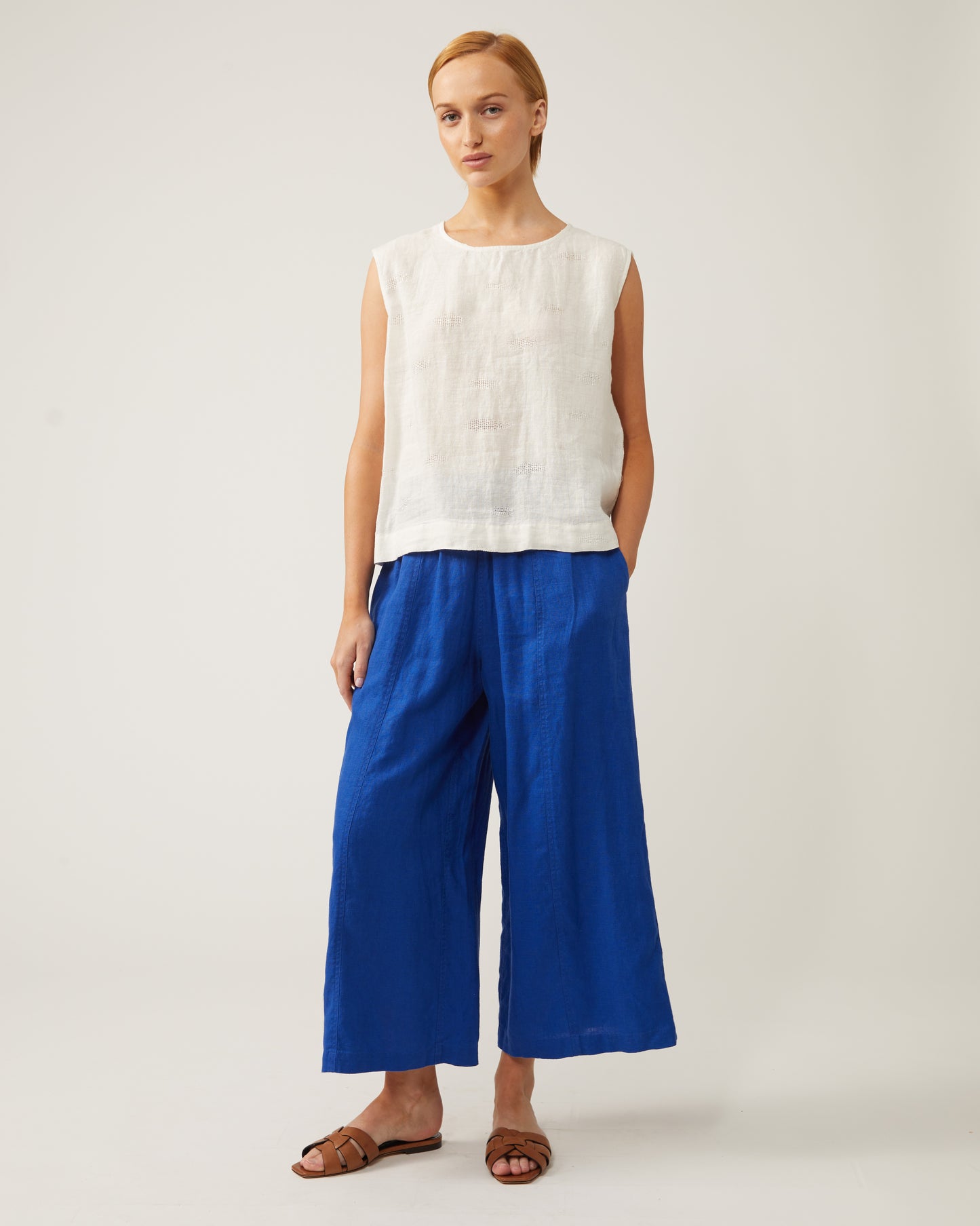 DOMI pants in washed linen