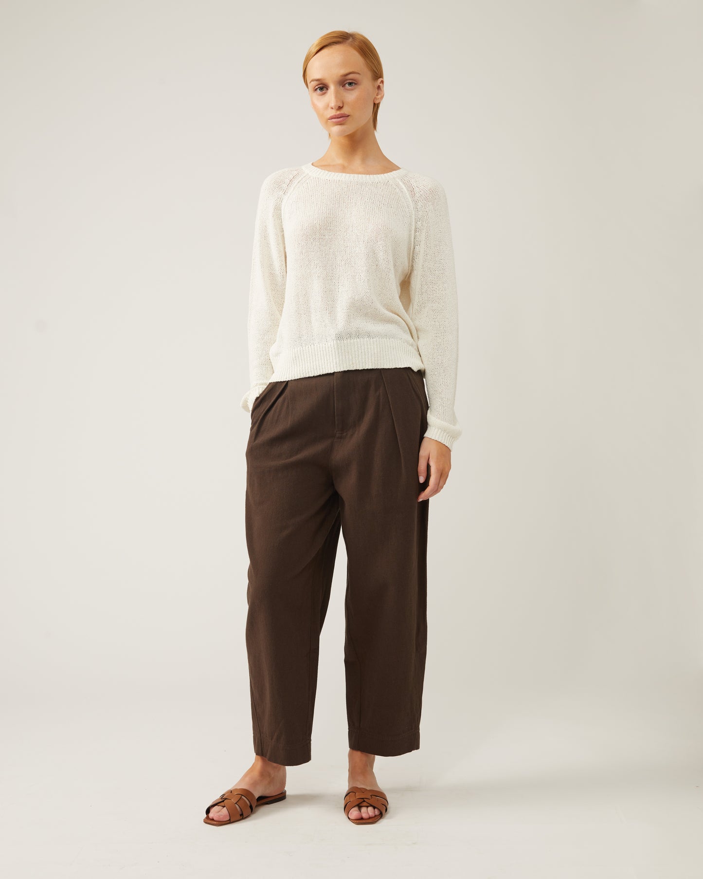 chandail à manches raglan en coton et soie FRIDA