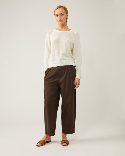 chandail à manches raglan en coton et soie FRIDA