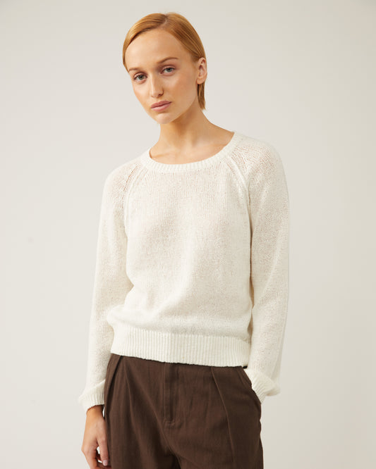 chandail à manches raglan en coton et soie FRIDA