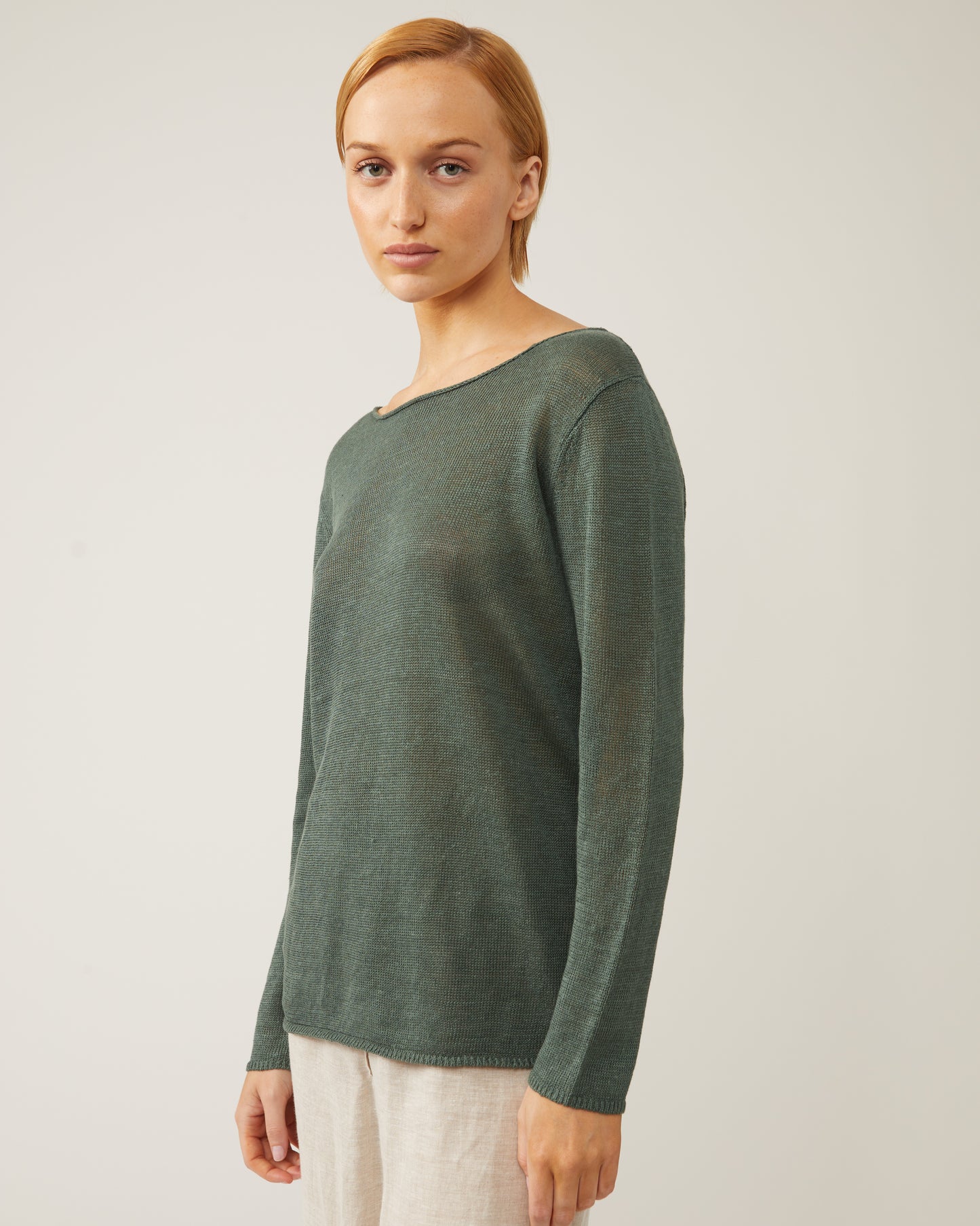 chandail en lin à col bateau BRONTE