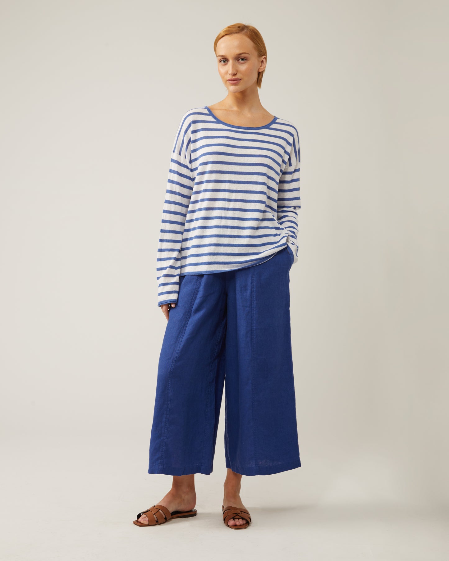 Freddie linen and cotton sweater