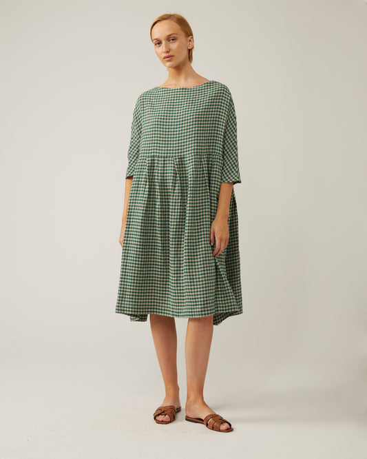 robe en lin ROSANNE à carreaux vichy