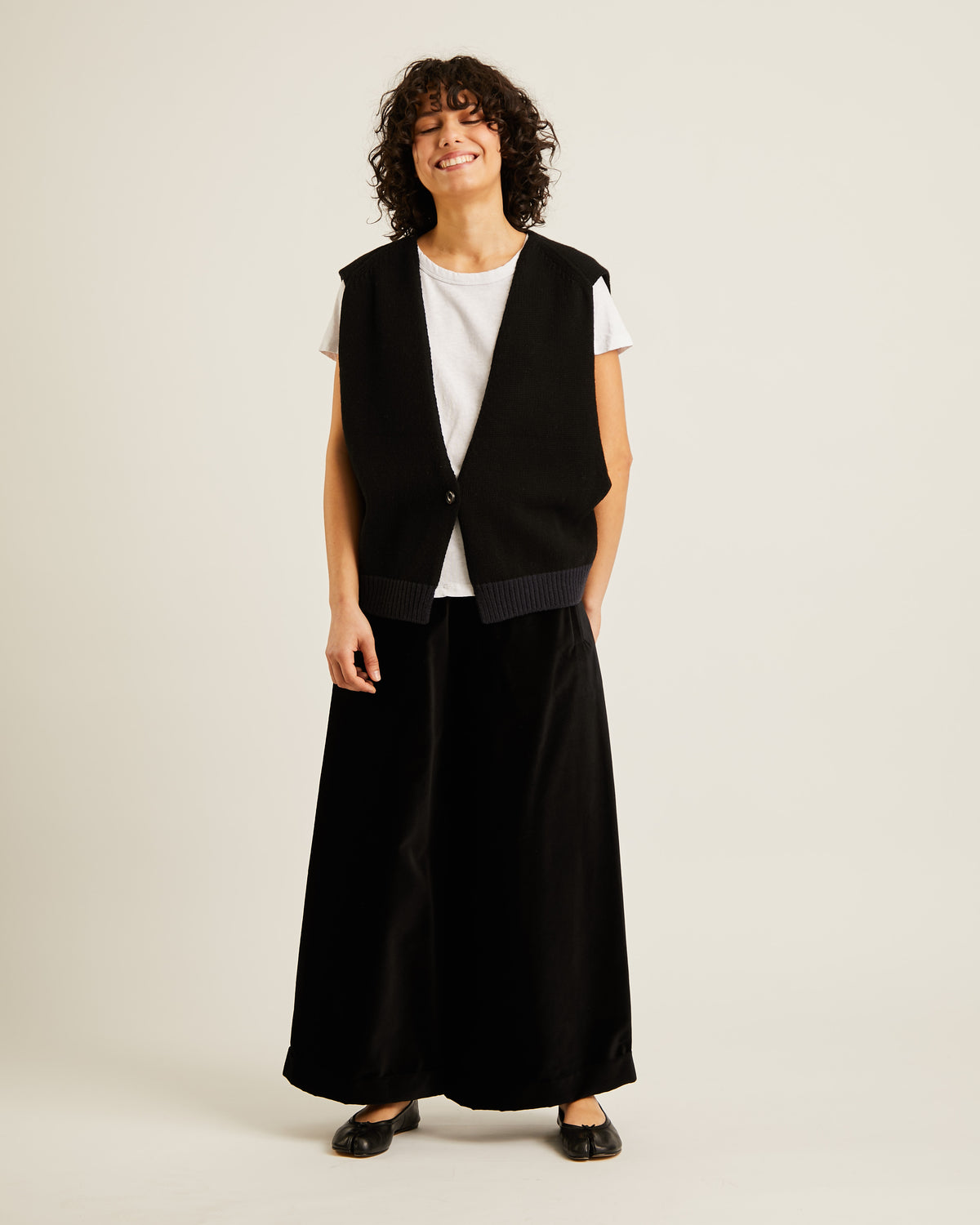 cardigan sans manches en laine TSUKI