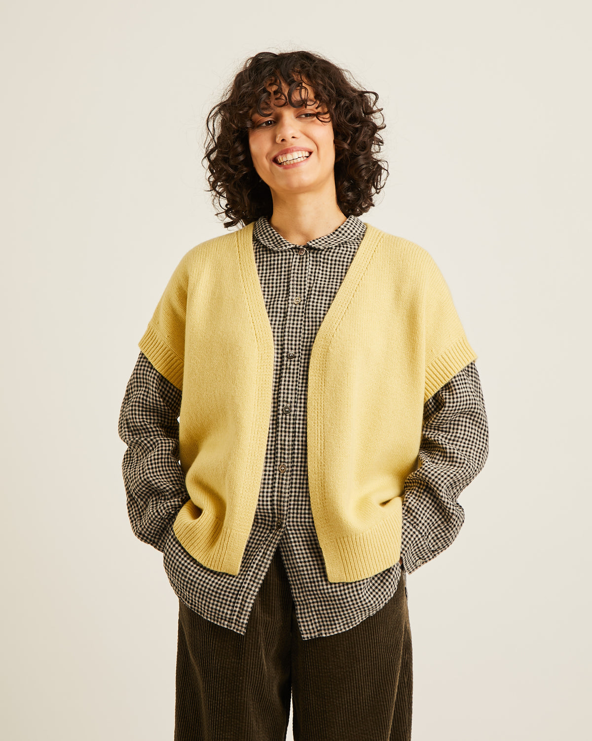 cardigan sans manches en laine YUNA