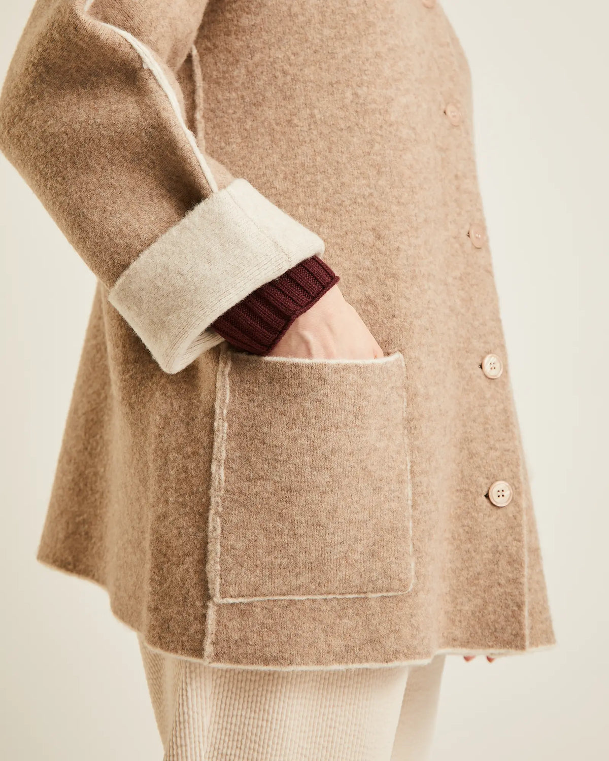 Manteau double face en laine COLE