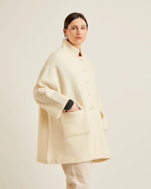 Manteau en laine BLANCHE