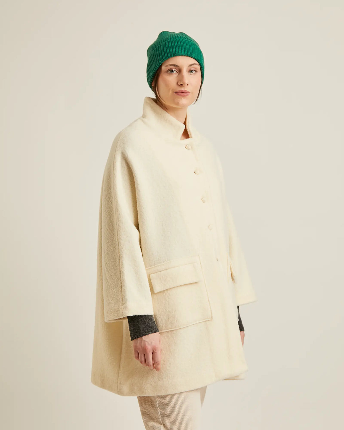 Manteau en laine BLANCHE