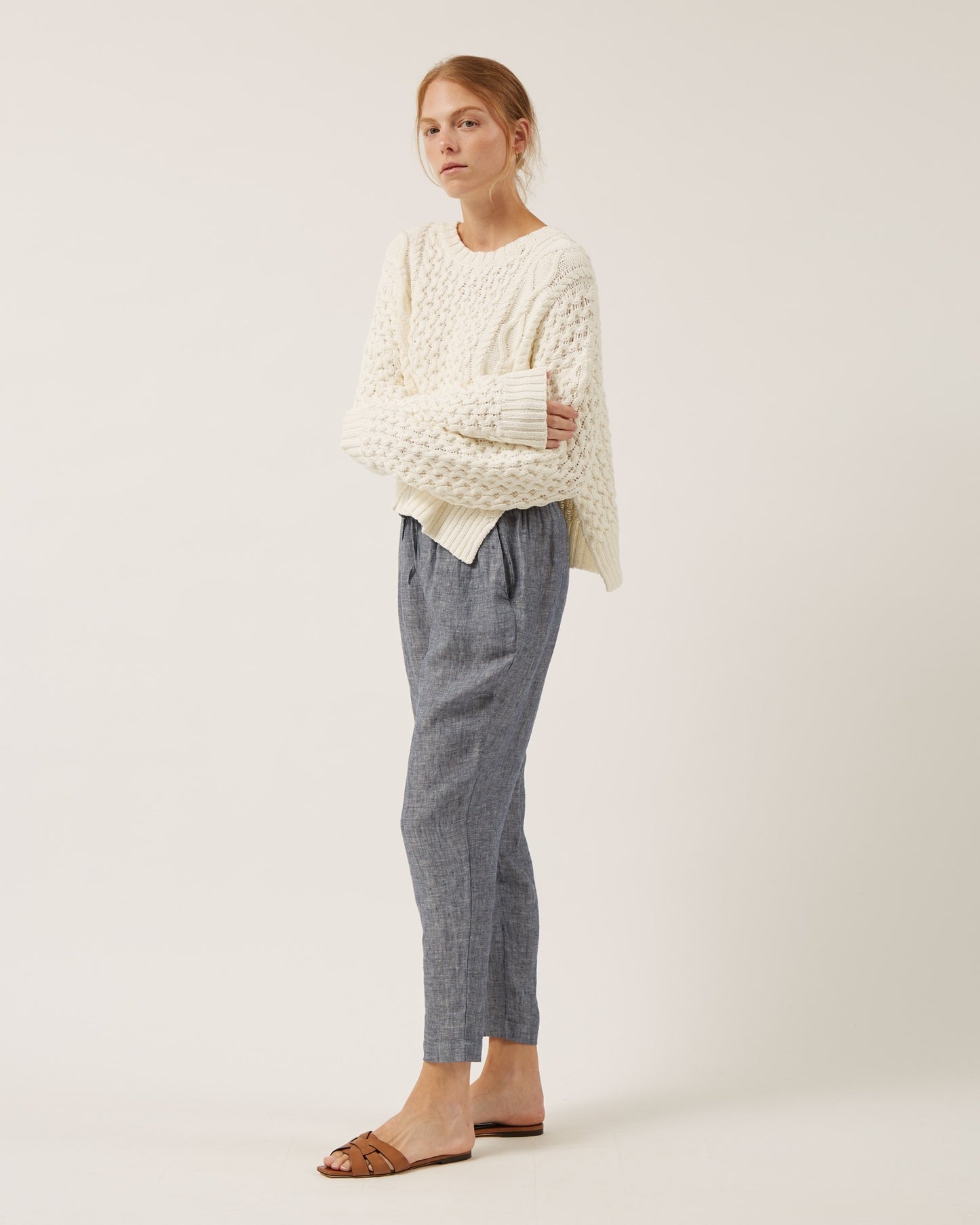 CLOVER twisted cotton sweater