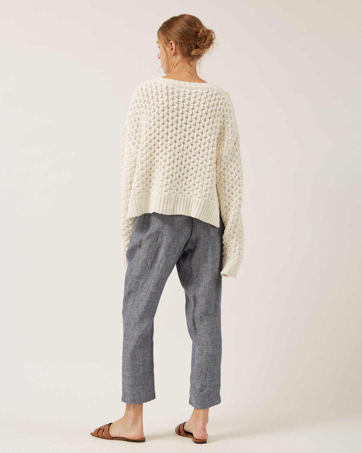 CLOVER twisted cotton sweater