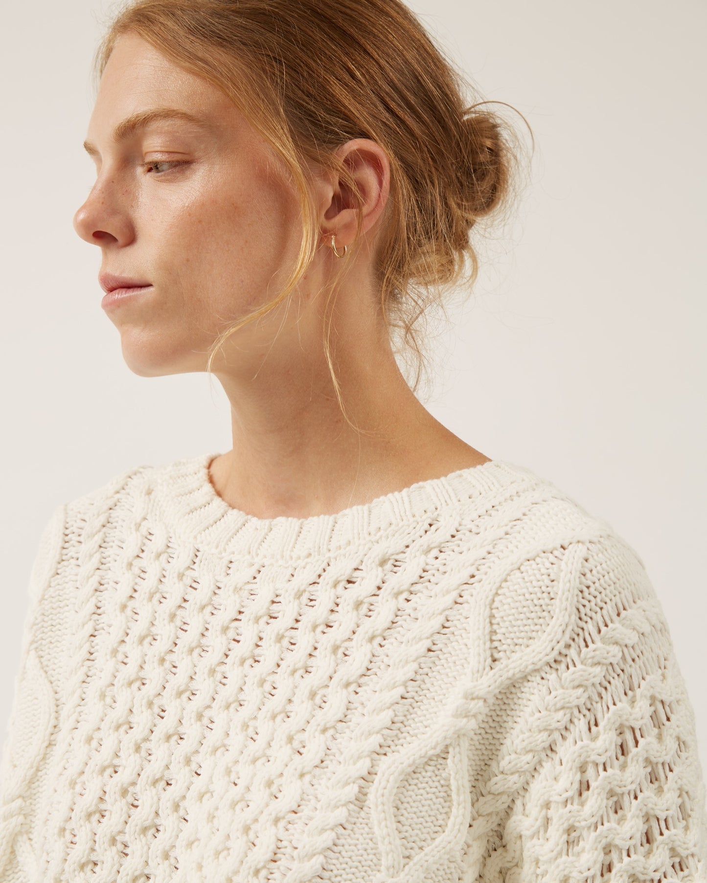 CLOVER twisted cotton sweater
