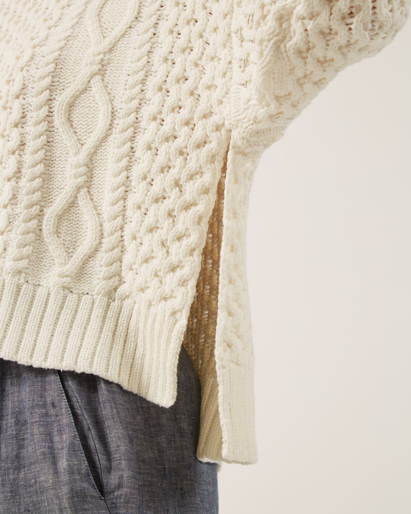 CLOVER twisted cotton sweater