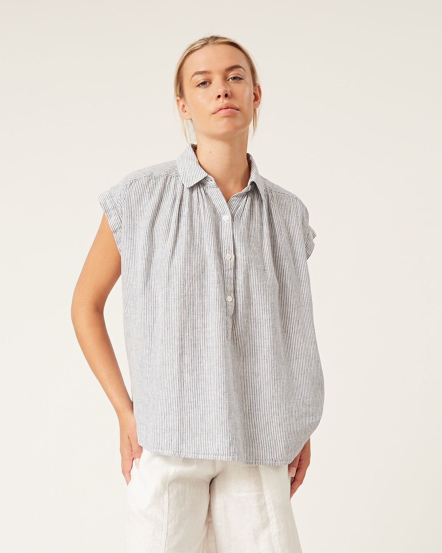 MIRNA washed linen top