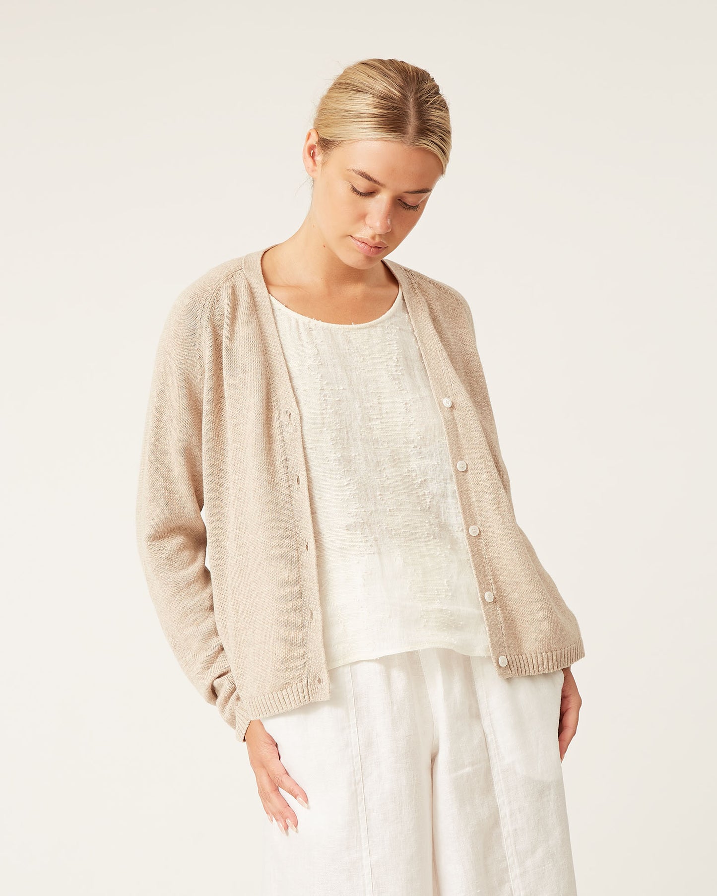 RYDER linen and cotton cardigan