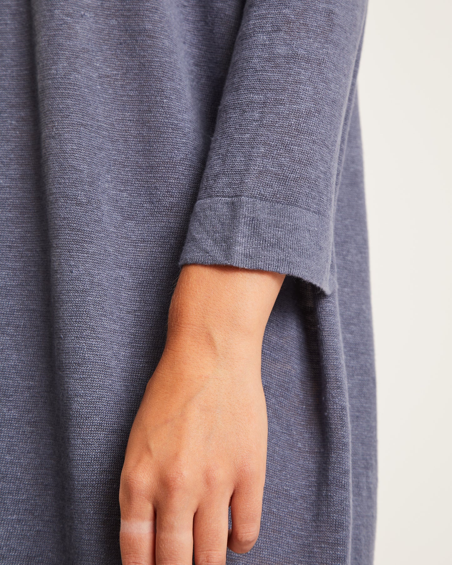 robe en tricot de lin à col bateau LEILIE