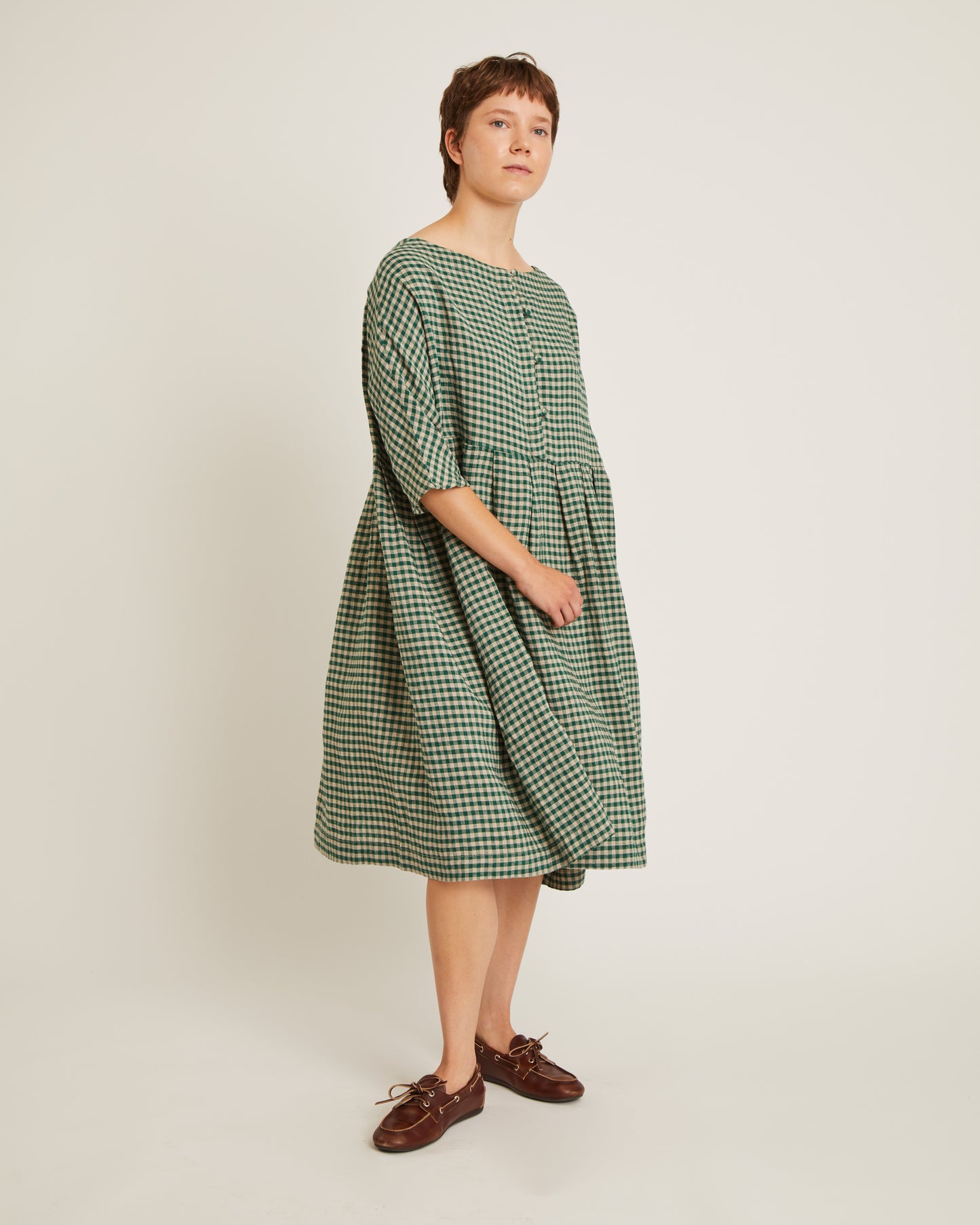 robe en lin ROSANNE à carreaux vichy