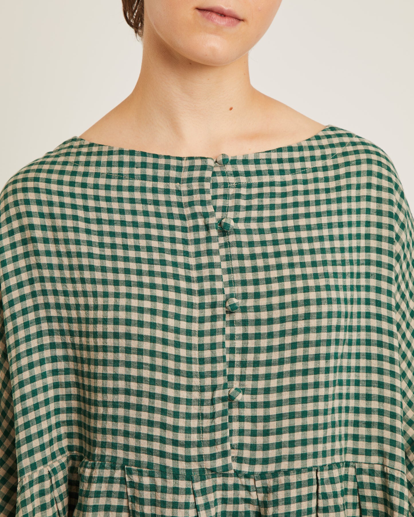 robe en lin ROSANNE à carreaux vichy