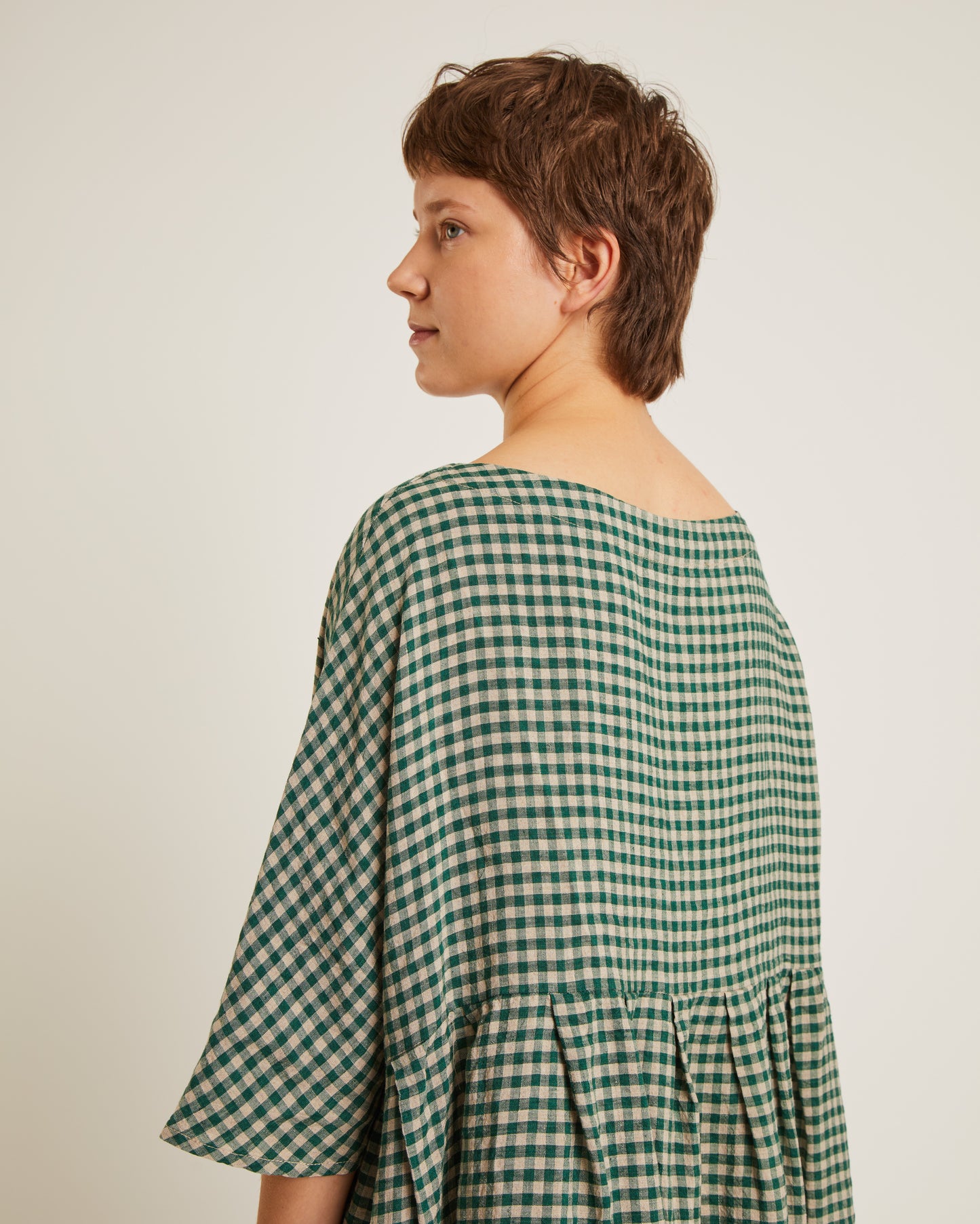 robe en lin ROSANNE à carreaux vichy