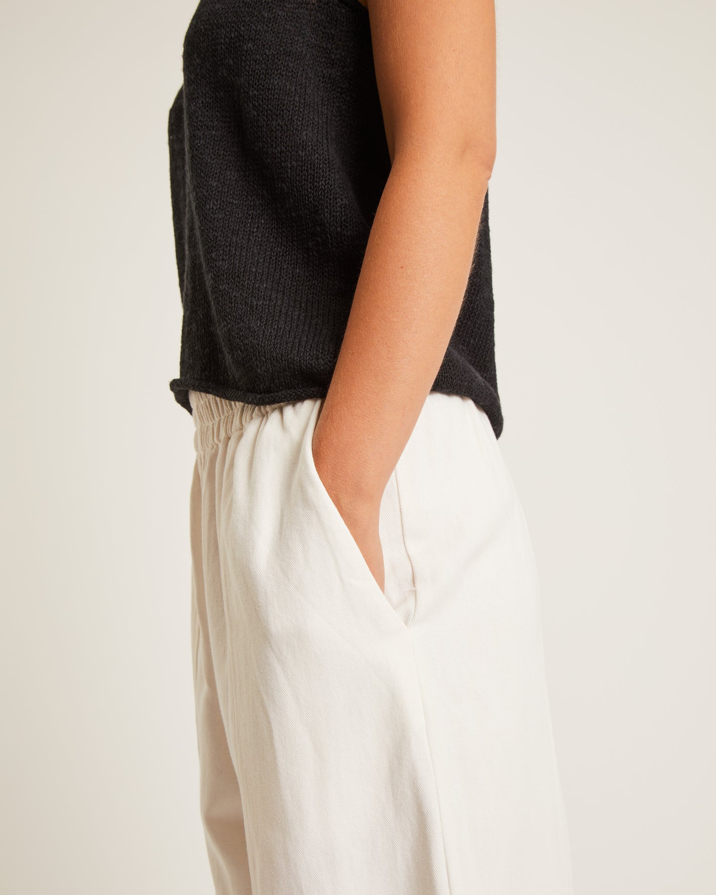 camisole en maille mélangée de lin et soie STINA