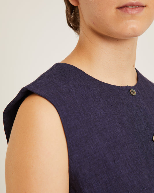 gilet en crêpe de lin HALLIE